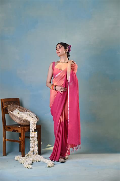 Shafaq Linen Sari