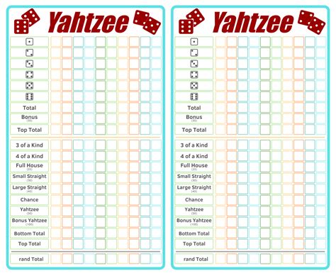 10 Best Large Printable Yahtzee Score Sheets Printablee - Yahtzee Score ...
