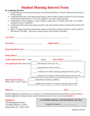 Fillable Online ufic ufl Interest Form - University of Florida ...