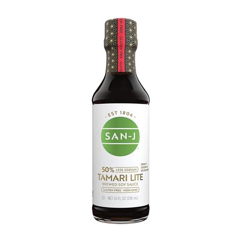 San-J - Gluten Free Tamari Lite Soy Sauce with 50% Less Sodium - Made ...