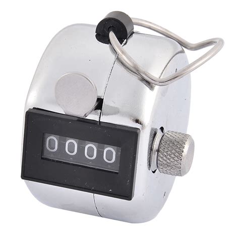 Buy Office Stainless Steel Handheld 4 Digit Numbers Table Desk Tally ...