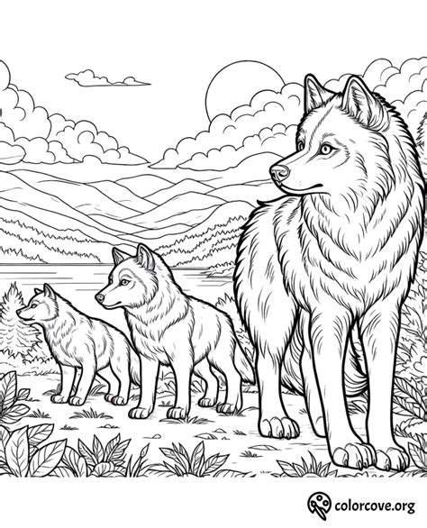 Free Coloring Pages Wolves