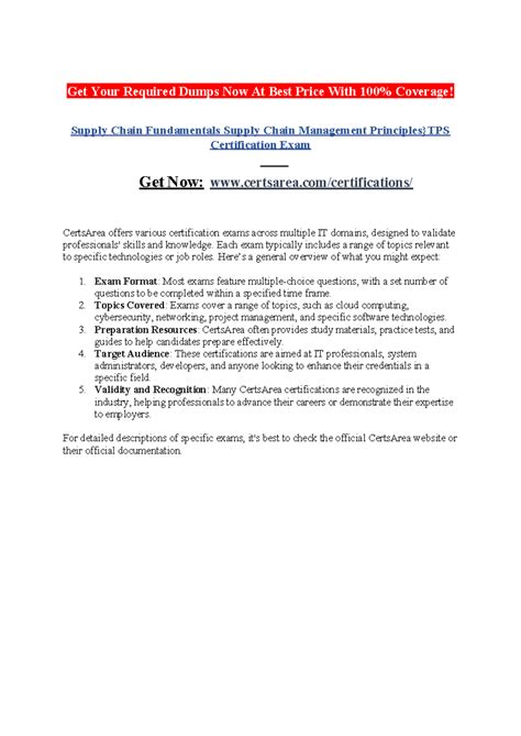 Supply Chain Fundamentals: TPS Certification Exam Overview and Prep ...