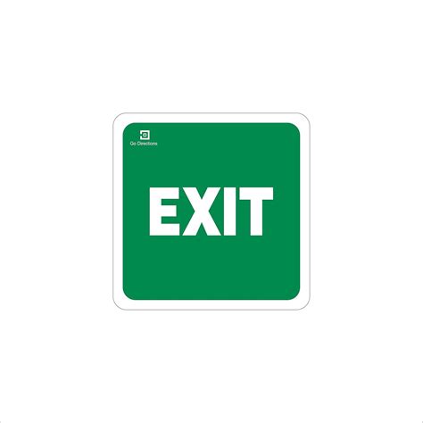 GO DIRECTION EXIT BOARDS PRINTED ON 5MM FOAMBOARD IN GREEN & WHITE ...