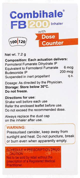 Combihale Fb 6/200 MCG Inhaler 120 M | Order Combihale Fb 6/200 MCG ...