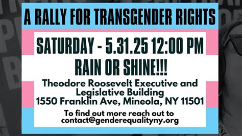 A Rally For Transgender Rights, 1550 Franklin Ave, Mineola, NY 11501 ...