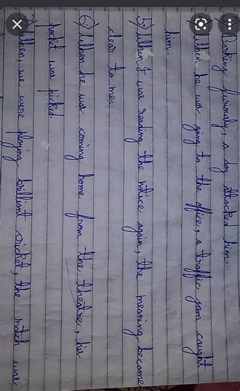 Read and analyze the given sentence in each item. Tick off (√) the ...