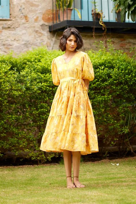 Sunshine Bloom Midi Dress – KIZI Apparels