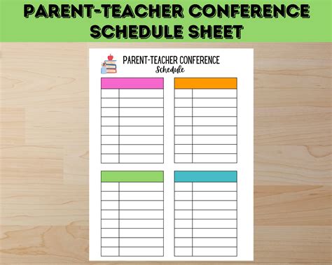 Parent Teacher Conference Template