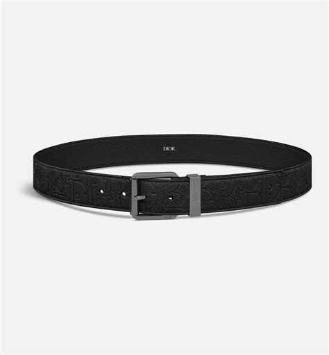 Belt Navy Blue Dior Gravity leather, 35 MM | DIOR