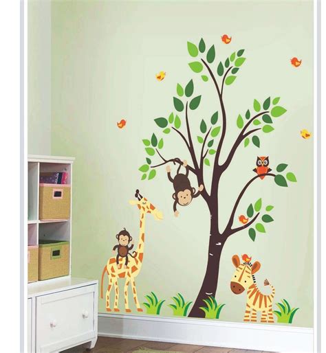 DECOR Kafe Home Decor Decal Style Jungle Family Wall Sticker, Wall ...