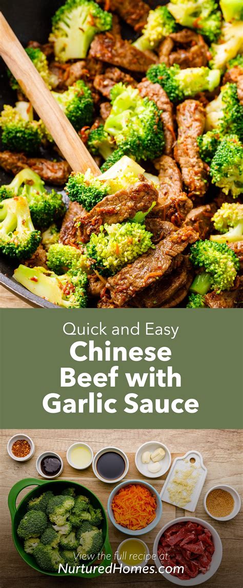Quick and Easy Beef with Garlic Sauce - Nurtured Homes