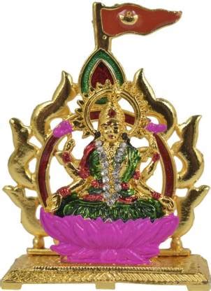 Real Craft Maa Laxmi Idol with Nilachakra,Metal Gold Plated Lakshmi ...
