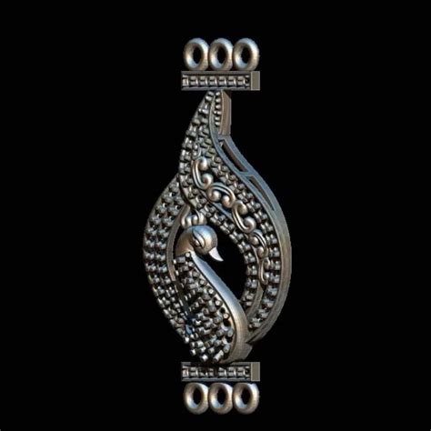 Exquisite Peacock Pendant 3D Model STL File