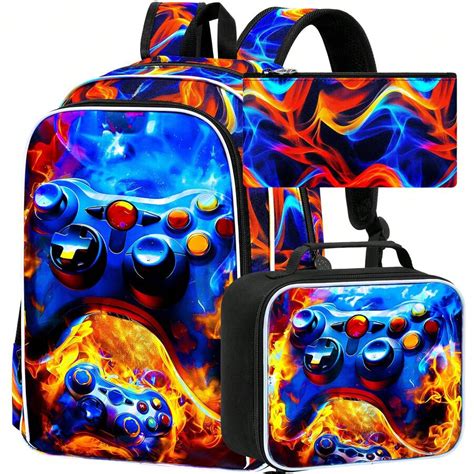 Backpack For Boys, 3PCS Kids Roller Bookbag With Lunch Bag, Wheeled ...