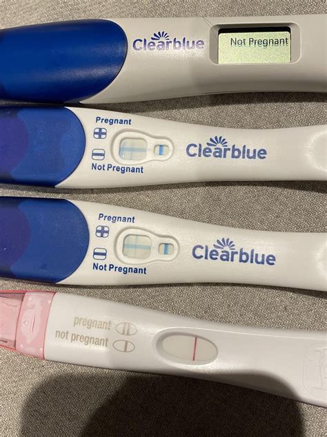 Positive and negative pregnancy test, so I took 2 clearblue tests in ...