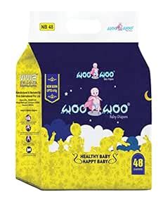 Buy WooWoo Premium Extra Soft Taped Style Diapers|Extra Small/New Born ...