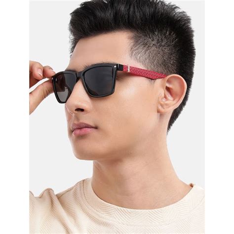 Buy Carlton London Black with Uv Protected Lens Rectangle Sunglasses ...