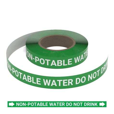 Non-Potable Water Do Not Drink - Smart Stripe Inline Pipe Marking Roll ...