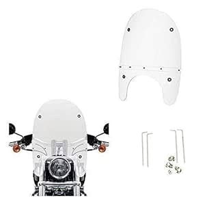 OZANGO Bike Fiber Glass Front Windshield/Wind Shield White for RE RE ...