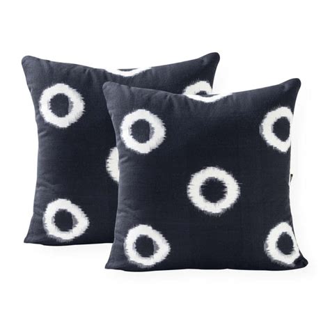 Black Ikat Cushion Covers Set of 2 – 18x18 – Eyaas