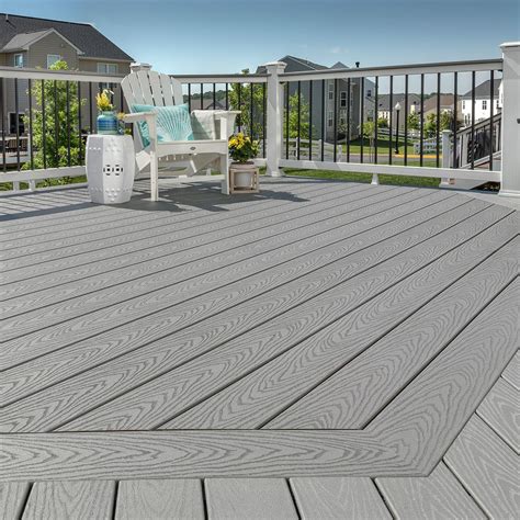 Gray And White Composite Decking