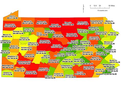 Pennsylvania State Maps: Counties (All 67 Counties) | CCCarto