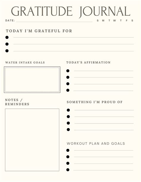 Gratitude Journal PDF Gratitude Printable Journal Page Mindfulness ...