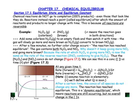 Chapter 17 Chemical Equilibrium - CHAPTER 17. CHEMICAL EQUILIBRIUM ...