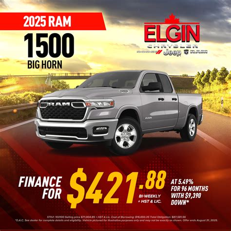 2025 Ram 1500 Big Horn - Elgin Chrysler