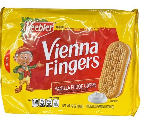 Keebler Vienna Fingers Vanilla Fudge Creme Filled Sandwich Cookies 12 ...