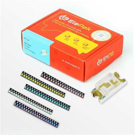 SMD LED Pak (100 Pcs) - Red, Green, Blue, Yellow, White 5 Colors - High ...