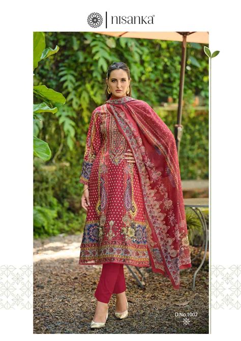Nisanka Alizeh Pure Lawn Cotton Ladies Suit Catalog Suppliers