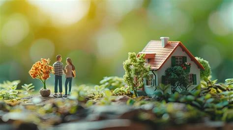 Photo realistic image of young couple purchasing their first home ...