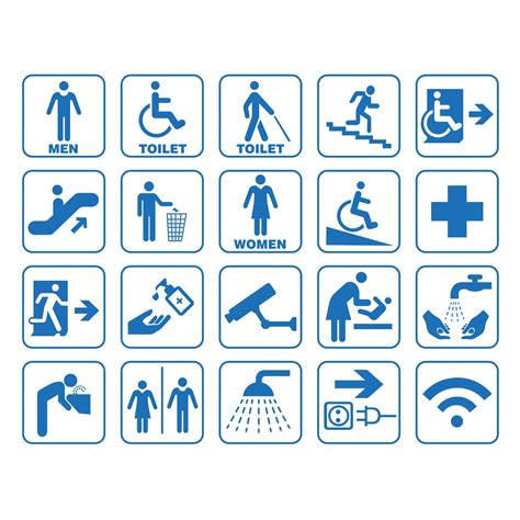 Airport and Public Area Signage Wallpaper Pack - Directional, Accessib ...