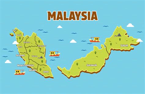 A map of malaysia with all the major cities vector – Malaysia Image on Unsplash - map of malaysia