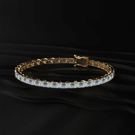 Emerald Cut Lab Diamond Tennis Bracelet – Earthly Jewels