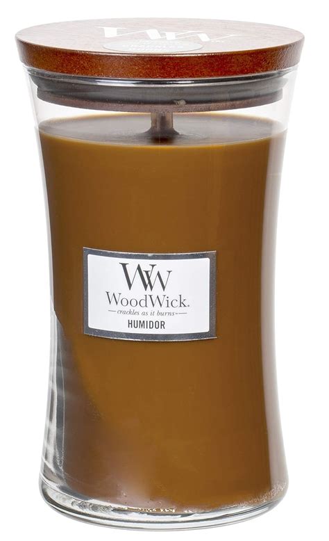 WoodWick Humidor Scented Crackling Wooden Wick Hourglass Candle in ...