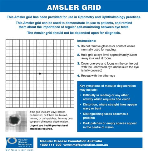 Macular Degeneration Chart Printable