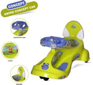 NHR Kids Deluxe Free Wheel Magic Swing Concept Car Ride-On(Green) GREEN ...