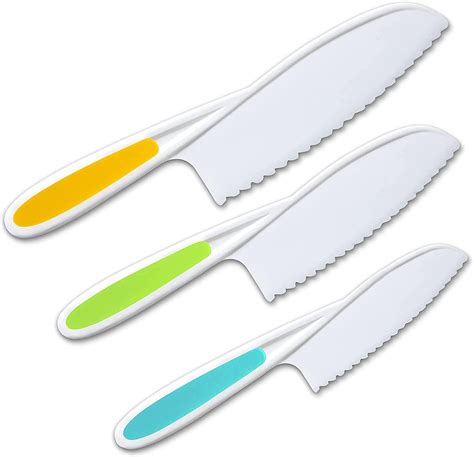 Kids Knife Set , Nylon Knives Safe Baking Cutting Cooking, Ideal Knives ...