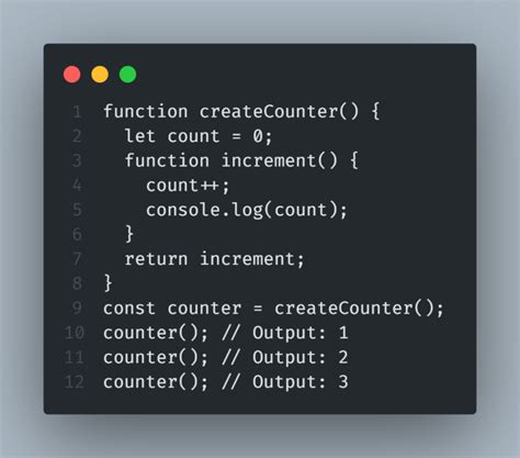 Closure in JavaScript 的图像结果