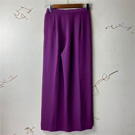 old ANNE KLEIN reddish purple color wide pants | NOIR ONLINE