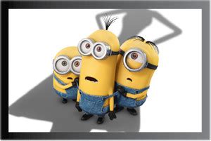 Minions Movie Frame Poster For Room Synthetic Wood Gloss Lamination F10 ...