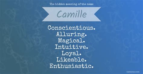 The hidden meaning of the name Camille | Namious