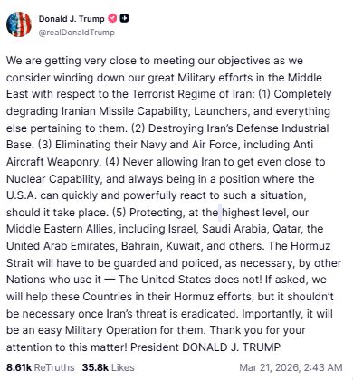 Is US‑Iran war ending soon? Donald Trump considers 'winding down ...