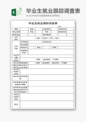 招商信息调查表Excel模板_千库网(excelID：136637)