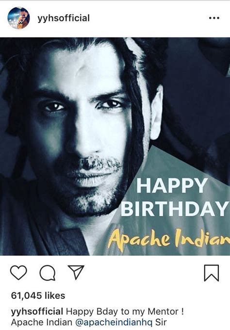 YoYo Honey Singh Wished His Mentor Apache On His Birthday - StarBiz.com