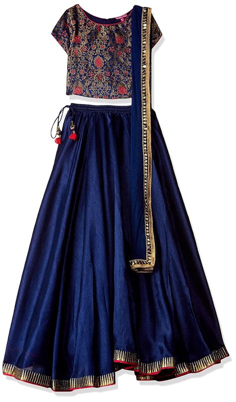 BIBA Girl's Ethnic Nyblu Cotton Ethnic Wear Lehenga Set (Size_3 ...