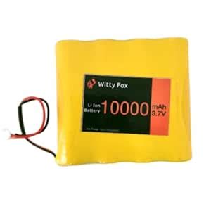 Witty Fox 3.7V 10000 mAh Rechargeable Li-Ion Battery | Lithium Ion ...